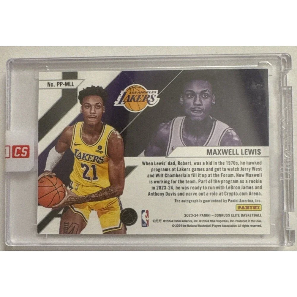 2023 Donruss Elite Maxwell Lewis Pen Pals On Card Autograph Lakers RC